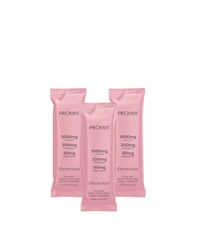 ProMix Nutrition Electrolytes Powder Hydration Packets - Himalayan Pink Salt, Magnesium, Potassium, Vitamin C - Salted Watermelon, Lightly Sweetened - 30 Servings (Pack of 30)