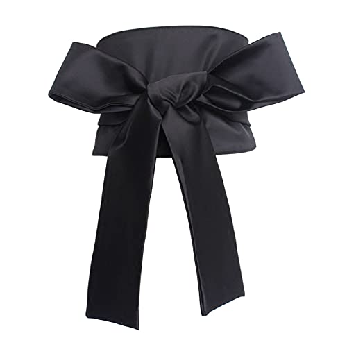 Women Wide Japanese Obi Belt Satin Faux Silk for Kimono Yukata Corset Waistband Girdle