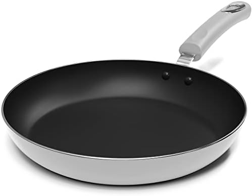 Utopia Kitchen - Saute Fry Pan - Nonstick Frying Pan - 11 Inch Induction Bottom - Aluminum Alloy and Scratch Resistant Body - Riveted Handle (Silver-Black)