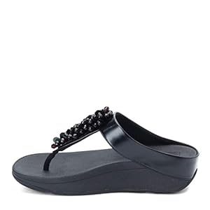 Fitflop Fitflop FINO SEQUIN TOE THONGS – ALL BLACK (size: 40) ALL BLACK 40