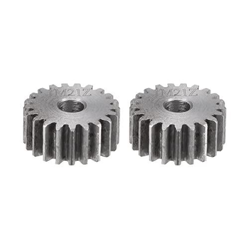 Image of HARFINGTON 2pcs Straight Spur Gear 6mm Bore 21T Mod-1 Hardened 45# Steel Spur Diff Differential Motor Gear RC Car Replacement Parts