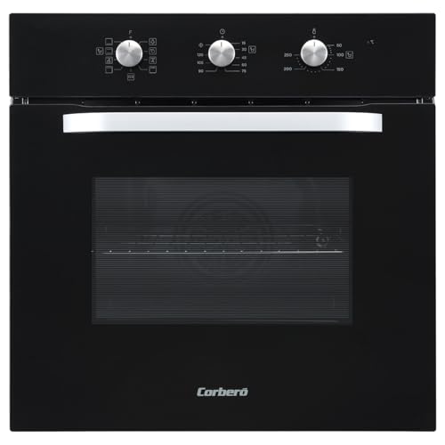 Corberó - Horno Multifunción 65L | CCHM706N | Limpieza Hidrólisis | 3000W | Puerta Doble Cristal | 8 Programas | Luz Interior | Desconexión Automática | Cristal Negro