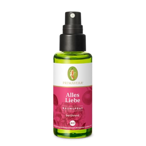 PRIMAVERA Raumspray Alles Liebe bio* 50 ml - Rose und Mandarine - Aromadiffuser Aromatherapie - vegan