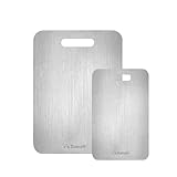 zanetti, Set di Taglieri Inox, 34 X 23 cm + 25 X 15 cm, Acciaio Inossidabile 304...