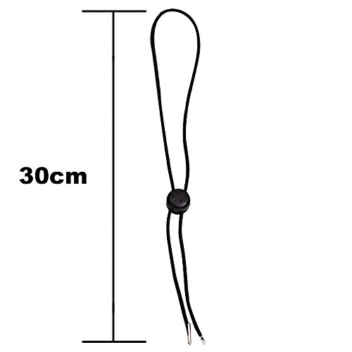 Akoak Set Of 5 Hat Flexible Removable Chin Cord Windproof Strap Clip Adjustable Cord Fastener For Golfing, Fishing, Boating, Sailing, And Other Sports（Black） #TOP3