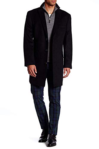 Adam Baker Men's Single Breasted Wool/Cashmere Mid-Length Carcoat - Colors