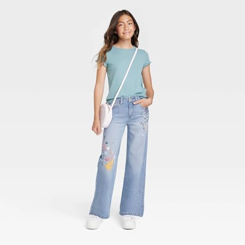 art class Girls' High-Rise Wide Leg Jeans -4