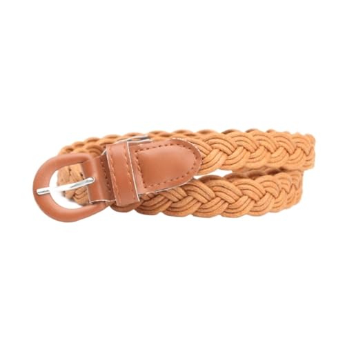 HBJWOV Vintage Woven Wax Rope Pin Buckle Women's Belt Casual Versatile Dress Decorative Belt