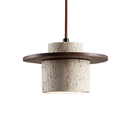 Wabi-Sabi lampe suspendue décorative en travertin naturel