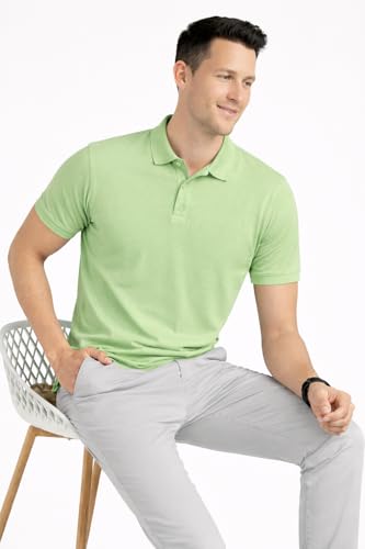 Image of Men's Plain Polo Neck T-Shirt | Comfortable | Stylish Casual & Smart Wear | Half Sleeve | Regular Fit