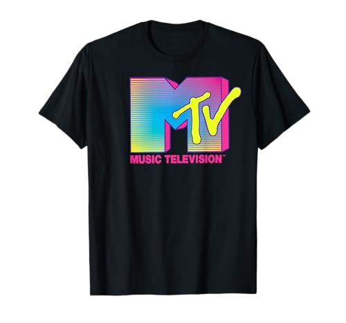 MTV Logo Fluorescent Colors Retro Design T-Shirt