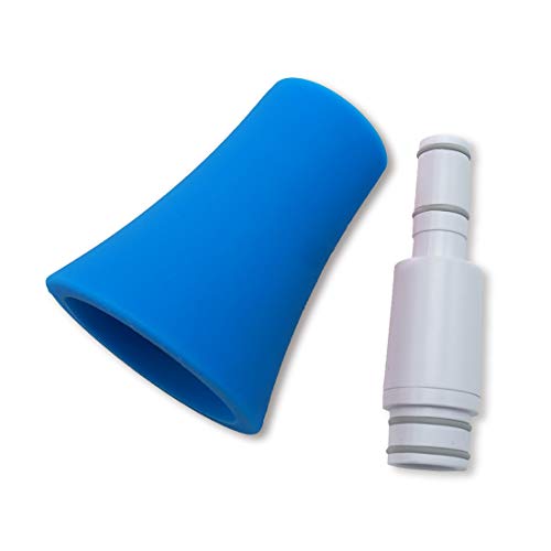 Nuvo Soprano Saxophone, Black/Blue (N520Jbbl) & N515Swbl Jsax Straight Kit White/Blue #TOP4