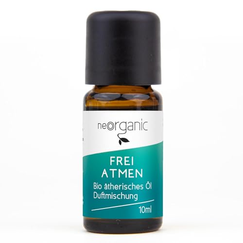 NeoOrganic® Bio Duftmischung - Frei Atmen aus 100% naturreinen ätherischen Ölen - Duftöl für Diffuser & Aromatherapie - mit Eukalyptus, Pfefferminz und Fichte - 10ml