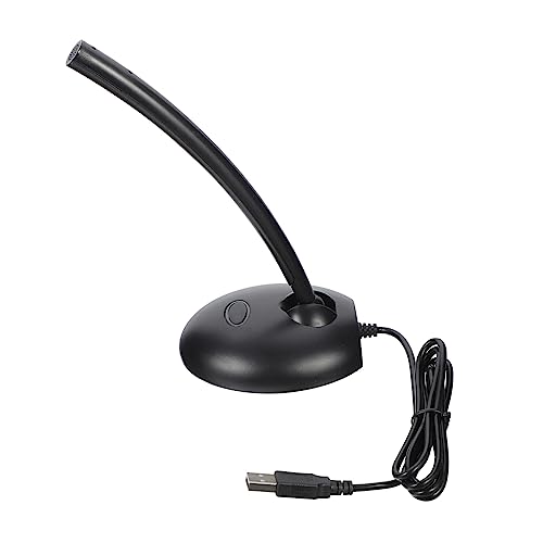 Angoily Computer Microphone for Game Chatting Online Conferencing Durable Desktop Mic with Low Noise Pickup Lightweight Easy to Use for Karaoke Live Broadcasting
