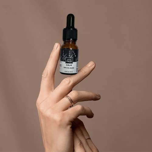 Palo Calm Essential Oil Blend for Diffuser and Weighted Eye Face Mask, 100% Luxury Pure Lavender, Bergamot, Sage Soothing Refreshing Premium Aroma Oils (.33 oz/10 ml) - Image 3