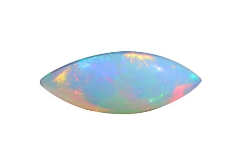 Opale éthiopienne blanche naturelle marquise de 3.1 cts pour création bijoux