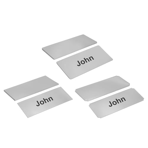 Plaque métal personnalisée PATIKIL en acier noir 6x2.5 pouces pour gravure laser | Lot de 9