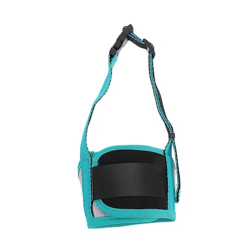 POPETPOP Breathable Adjustable Dog Muzzle Polyester Biting Chewing Muzzle for Dogs Printed Design Soft and Comfortable for Outdoor Use