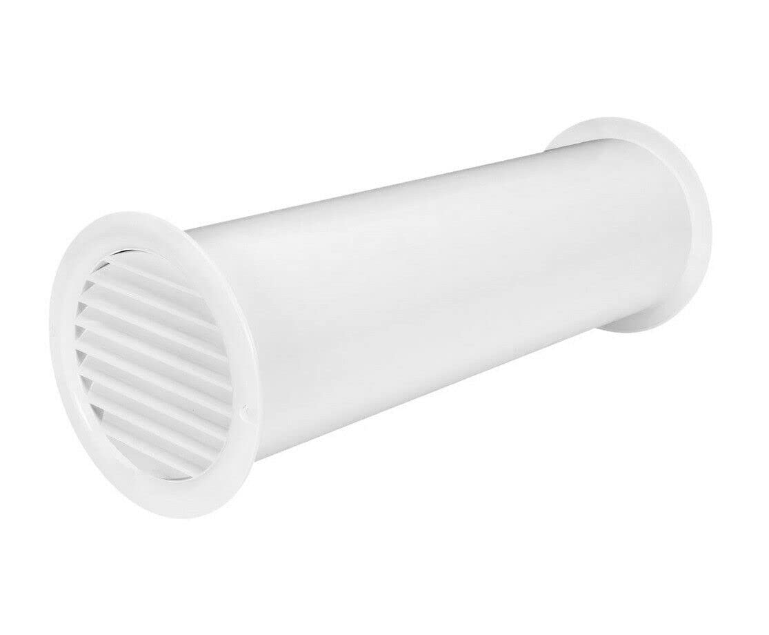 Prostko Ltd White Universal Ventilation Duct Kit 125Mm / 5" Basement/Bathroom Round Duct Vent Kit