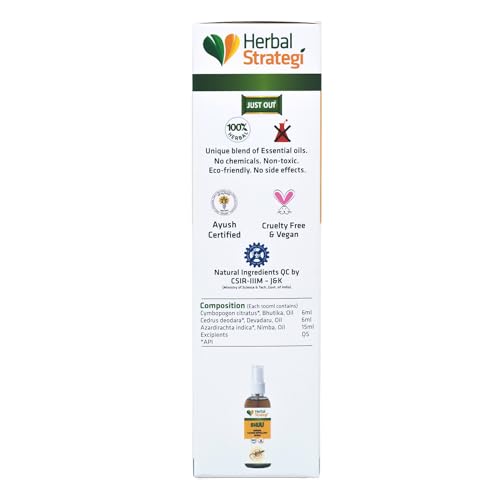 STRATEGI Herbal Lizard Repellent Spray| Made with Citronella, Lemongrass, Cedarwood & Neem| Irritant-Free, Chemical-Free |Baby-Safe, Skin-Safe, Plant-Safe | 100ml