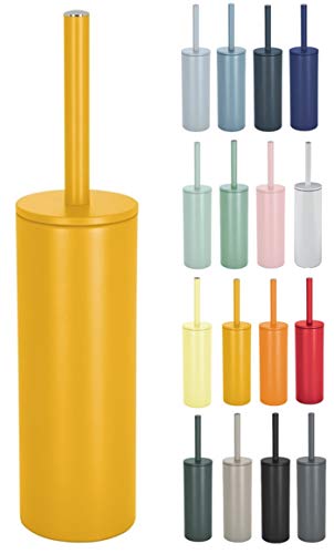 Spirella ESCOBILLA DE BAÑO CON SOPORTE DE ACERO INOXIDABLE AKIRA AMARILLO MATE