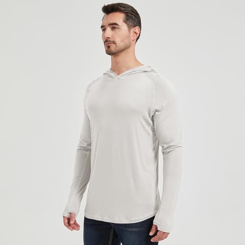 netdraw Men's Ultra-Soft Bamboo Viscose Hoodie Shirt UPF 50+ Sun Protection Long Sleeve Lightweight UV Shirt3