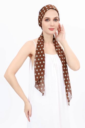 Long Skinny Scarf for Women Polka Dot Neck Scarf Chiffon Headwrap Fashion Handbag Scarves Ladies Elegant Shawl Accessories4