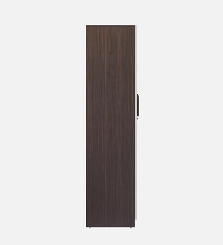 Image of Slino 2 Door Wardrobe | Engineered Wood | Choco Walnut Matte Finish | Bedroom Storage Cabinet with 4 Shelves | Water & Scratch Resistant | 36-Month Warranty