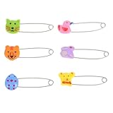 Homoyoyo 30 piezas Unidades Imperdibles de Seguridad para Pañales con Cabeza de Animal de Plástico Resistentes y Seguros para Bebés Recién Nacidos sin Dañar Telas Diseño Atractivo y