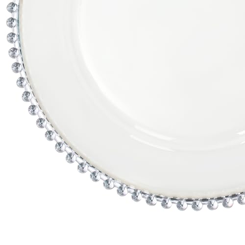 25 Platos Cargadores Transparentes con Borde Dorado 12" miniatura 7