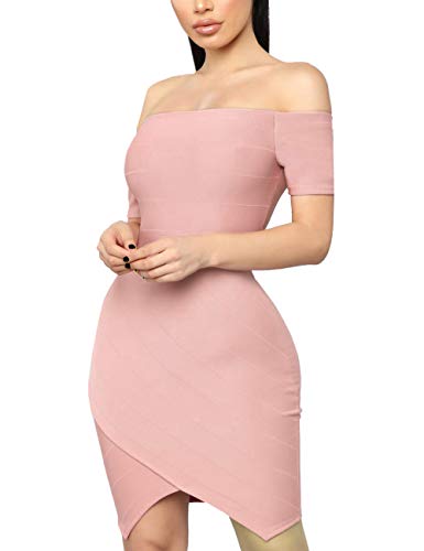 Image of Hybrid & Company Women's Elegant Bandage Dress | Stretch fabric, flattering bodycon fit, elegant silhouette, suitable for cocktail parties, events, and special occasions
