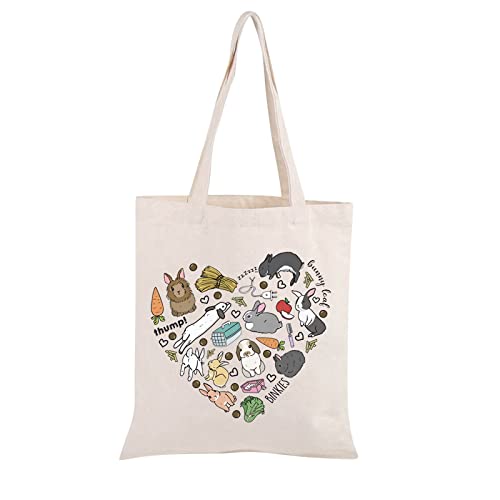BLUPARK Bolsa Tote de Lona con Diseño de Conejo miniatura 1