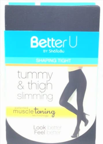 Image of Better U Shaping Tights with Toning Techonology 12850A Black - L