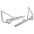 KUAFU Attic Ladder Spreader Hinge Arms Compatible with Werner 55-2 MFG After 2010 - (Pair)