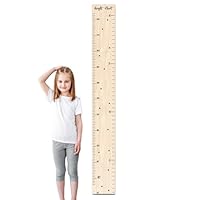 Wooden Height Chart for Wall 120x15x0.3cm Toddler Height Growth Chart Personalized Measuring Stick for Children Removable Wall Hanging Measurement Tool for Nursery, Bedroom
