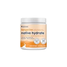 NativePath Hydrate, Zero Sugar, Electrolytes Powder with BCAAs, Tangerine Hydration, Keto & Paleo Friendly, 30 Servings