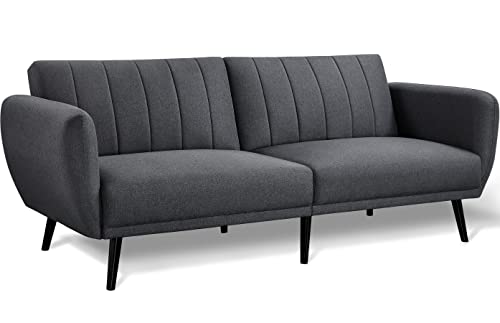 Yaheetech Ergonomic Sofa Bed Foldable Convertible Sleeper Bed Couches Versatile Sofa with Sturdy Wooden Legs Ribbed-Tufted Convertible Sofa Bed Gray Yaheetech Ergonomic Sofa Bed Foldable Convertible Sleeper Bed Couches Versatile Sofa with Sturdy Wooden Legs Ribbed-Tufted Convertible Sofa Bed Gray