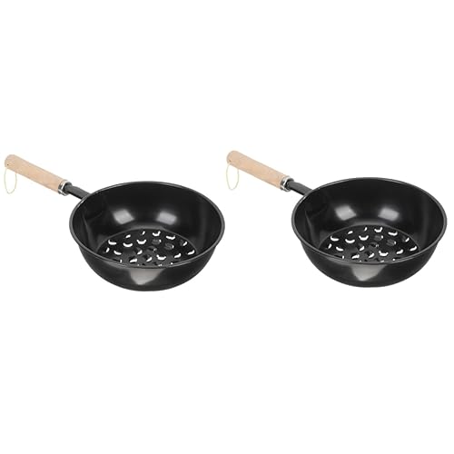 Toyvian 2 Piezas Estufa de carbón de barbacoa portátil interrogatorio intenso quemador parrilla de carbón herramienta de quema de carbón para acampar equipo de barbacoa de carbón Madera