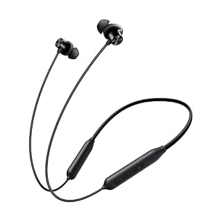 Original for One Plus Bluetooth Neckband Earphones Z2 ANC | 12.4mm Bass Drivers | 45dB Active Noise Cancellation | Long 28H Battery Life | Fast Charging Lightweight Flexible Design Booming Black