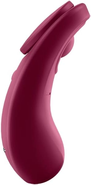 Side profile of the Satisfyer Sexy Secret vibrator, showing its ergonomic shape.