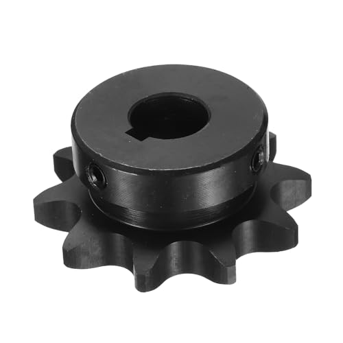 Image of uxcell #50 Chain Roller Sprocket B Type, 5 /8 inch Bore 10 Tooth Single Strand Chain Sprocket, Carbon Steel, Keyway with Set Screws