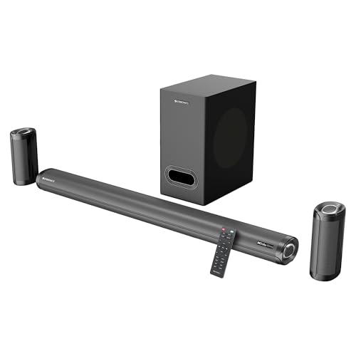 Image of Zebronics 525W 5.1CH Dolby Atmos Soundbar, Triple Drivers, 16.51cm Subwoofer, Dual Rear Satellites, BT v5.3, HDMI (eARC), USB, AUX, Optical in, LED Display, Wall Mountable (Juke Bar 9700 Pro)