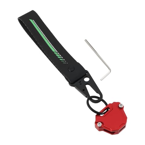 YINETTECH Étui Porte-clés en Aluminium avec Sangle Compatible avec Kawasaki Ninja 650 Ninja 400 1000SX ZX6R ZX10R Rouge
