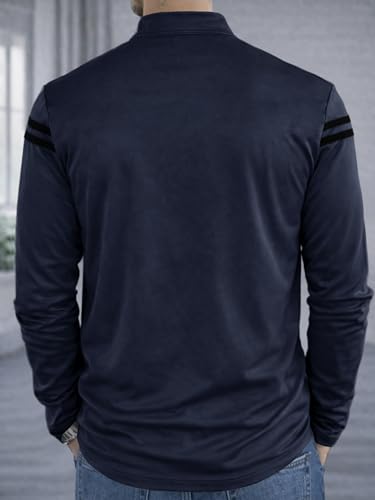 Image of Noble Monk Men's Full Sleeve Polo T-Shirt | Regular Fit Casual Polo for Men | Comfortable Everyday Wear