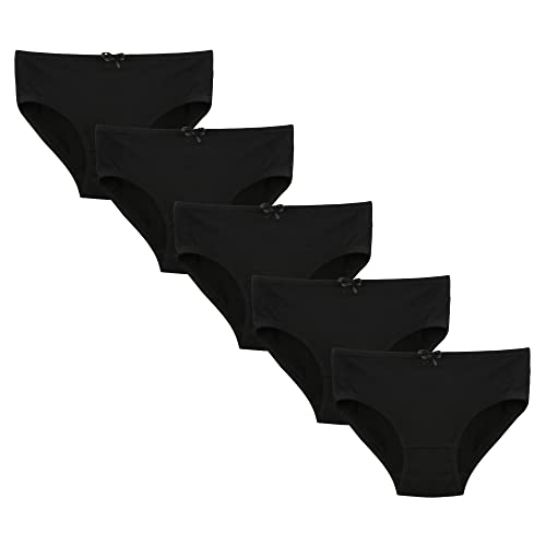 Donella Girls' Soft Cotton Underwear - Kids Bikini Brief Panties for Girls and Toddlers 5-Pack, Age: 2-15