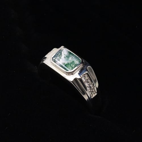 Emerald Cut Men's Gemstone Rings 10K 14K 18K Solid Gold Custom 2-5 Carats Gemstone Mens Gold Ring Statement Engagement Wedding Anniversary Ring for Him Ring Size US 4-164