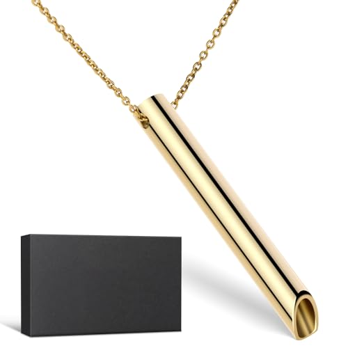 ECtury Höki Anapana Collier anti-anxiété pour homme et femme - Petits cadeaux - Calendrier de l'Avent - Cadeaux personnalisés, Acier inoxydable