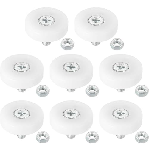 Best Replacement Wheels for Plastic Drawers: Top Durable Picks Reviewed 4 KoiLykke Plastic Drawer Pulley Replacement Wheels with Stainless Steel Threaded Rod, 8 Pack for Cabinet Sliding Drawers, 19-29mm Diameter