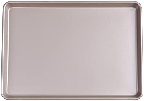 Bakeley 13-Inch Baking Sheet Pan, Non-Stick Carbon Steel Meat Bread Jelly Roll Pizzas Pastries Rimmed Cookie Sheet Pan for Oven Roasting 13" × 9" × 0.8"