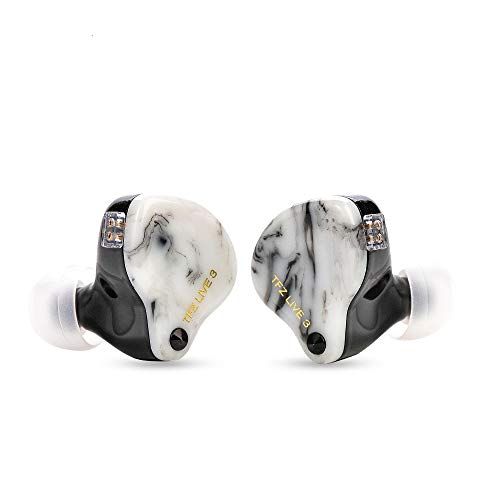 in-Ear Headphones Earphone,TFZ/Live 3 in-Ear Monitors High-Performance HiFi Headset Noise Isolating Headphones with 0.78mm Detachable Cable for iPhone and Android and PC(Neutral White)